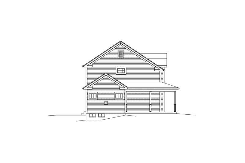 House Design - Exterior - Other Elevation for Country House Plan #57-624 - 3 bed, 2.5 bath