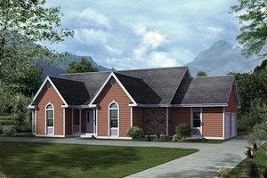Ranch Exterior - Front Elevation Plan #57-237