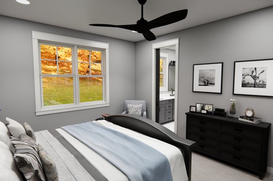 Interior - Master Bedroom 1 for Farmhouse House Plan #51-1455 - 3 bed, 3.5 bath