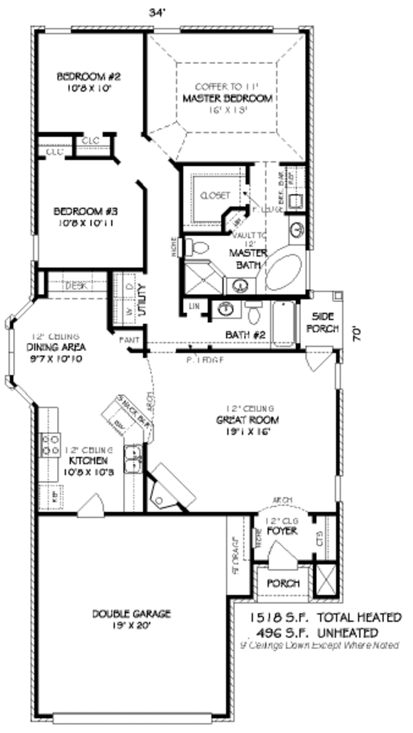 European Floor Plan - Main Floor Plan #424-234