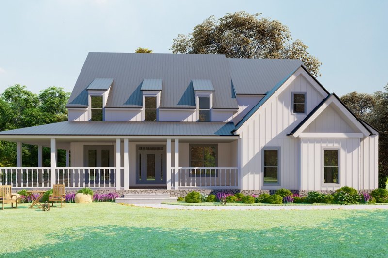 Dream House Plan - Exterior - Front Elevation 5 for Farmhouse House Plan #54-379 - 4 bed, 5 bath