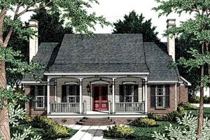 Southern Exterior - Front Elevation Plan #406-179