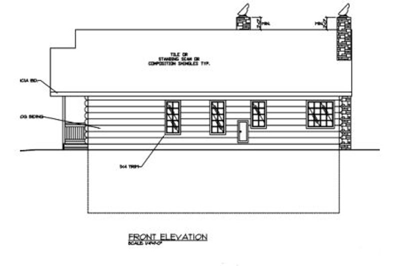 Home Plan - Exterior - Other Elevation 2 for Modern House Plan #117-431 - 2 bed, 2 bath