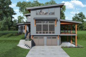 Contemporary Exterior - Front Elevation Plan #1070-226