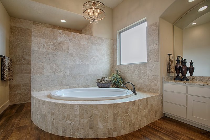 Architectural House Design - Interior - Master Bathroom 1 for Mediterranean House Plan #80-141 - 4 bed, 4 bath