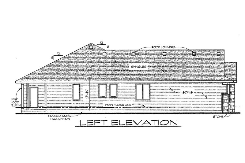 Home Plan - Exterior - Other Elevation for Traditional House Plan #20-2109 - 3 bed, 2 bath