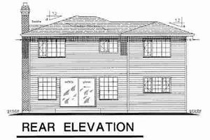 Exterior - Rear Elevation for Traditional House Plan #18-9039 - 4 bed, 2.5 bath