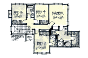 Craftsman Style House Plan - 4 Beds 2.5 Baths 2354 Sq/Ft Plan #20-2038 