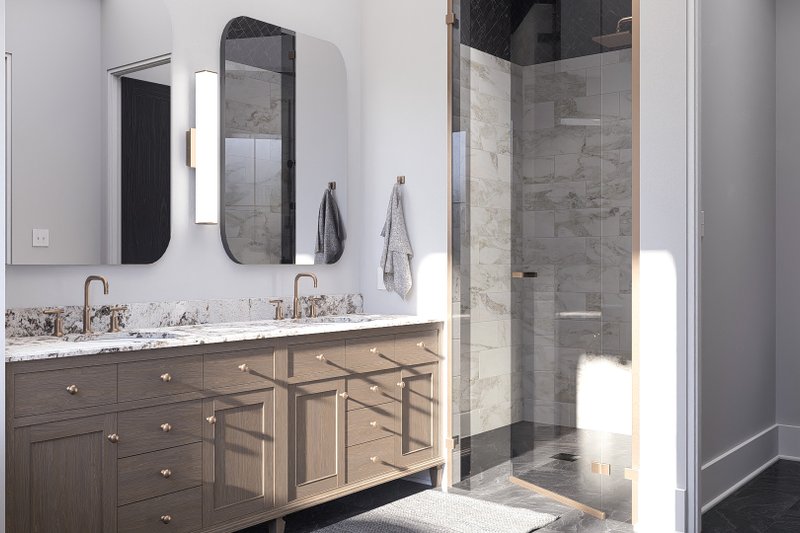 House Design - Interior - Master Bathroom for Barndominium House Plan #455-697 - 5 bed, 4.5 bath