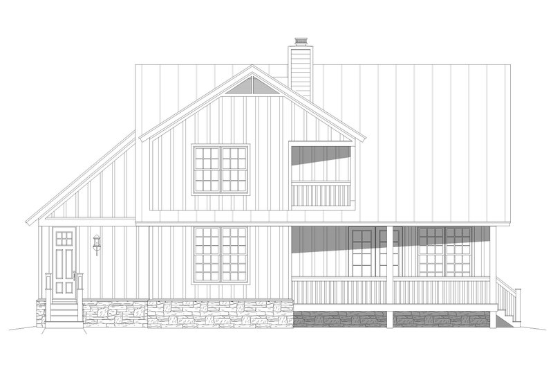 Architectural House Design - Exterior - Rear Elevation for Traditional House Plan #932-418 - 3 bed, 2.5 bath