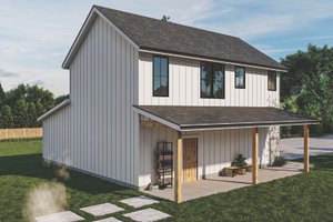 Exterior - Rear Elevation for Modern House Plan #455-285 - 1 bed, 1 bath