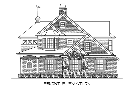 Exterior - Other Elevation for Country House Plan #132-190 - 1 bed, 1 bath