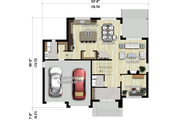 Contemporary Style House Plan - 4 Beds 2.5 Baths 3044 Sq/Ft Plan #25-4910 