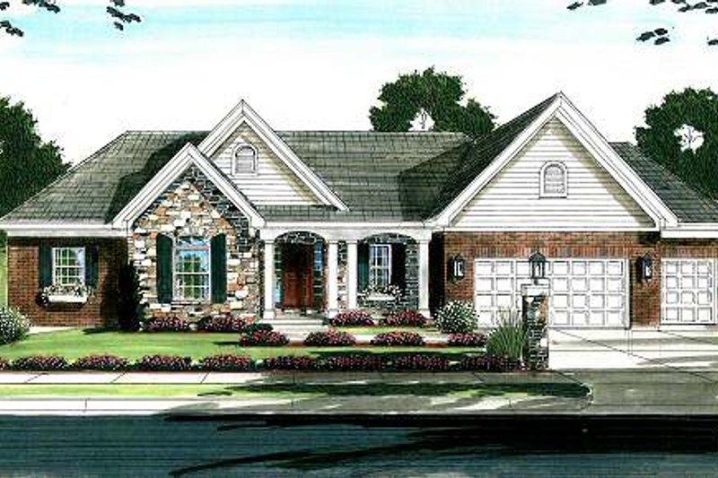 Architectural House Design - Cottage Exterior - Front Elevation Plan #46-402