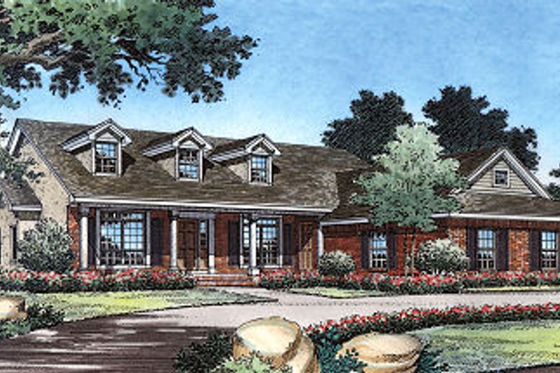 Country Style House Plan - 3 Beds 2 Baths 2059 Sq/Ft Plan #417-176