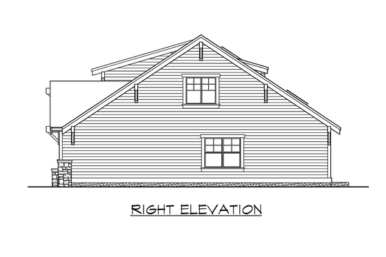 Exterior - Other Elevation 3 for Craftsman House Plan #132-109 - 3 bed, 2.5 bath