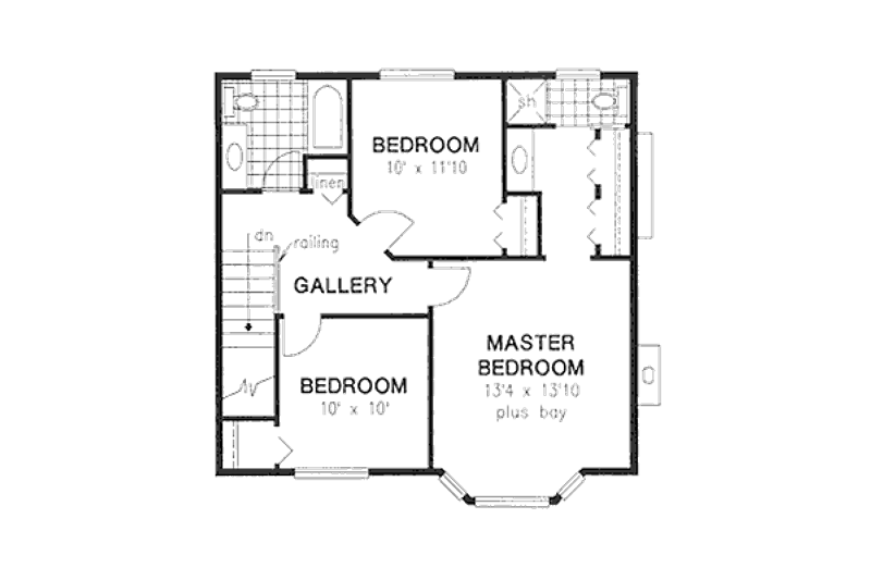 Dream House Plan - Floor Plan - Upper Floor for Traditional House Plan #18-9050 - 3 bed, 2.5 bath
