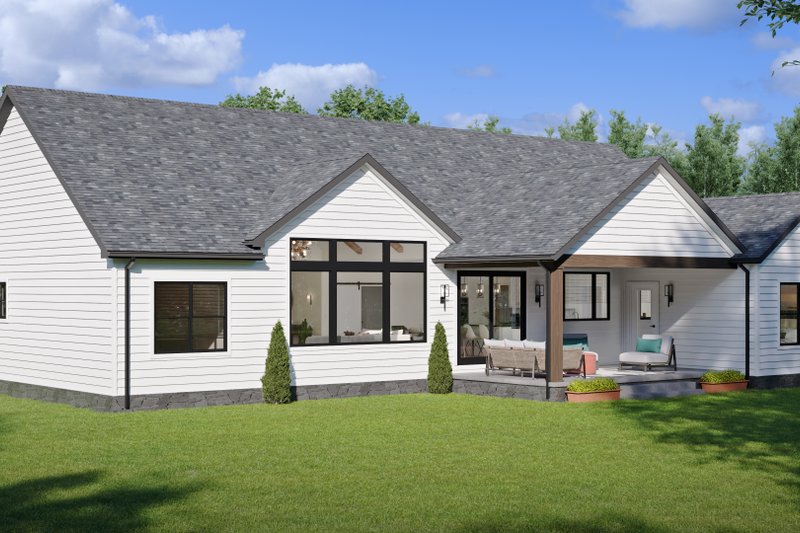 Dream House Plan - Exterior - Rear Elevation 1 for Country House Plan #1089-52 - 3 bed, 2.5 bath