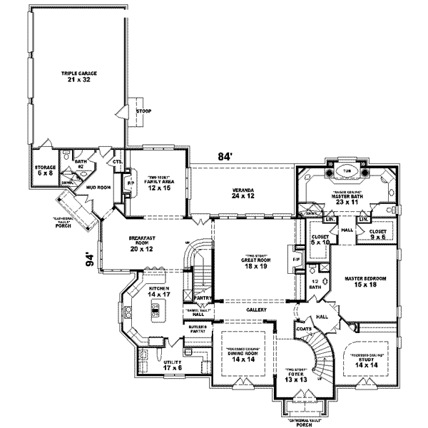 European Floor Plan - Main Floor Plan #81-646