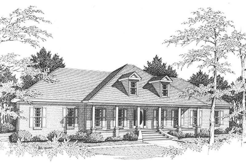 Colonial Style House Plan - 3 Beds 2.5 Baths 2485 Sq/Ft Plan #10-110