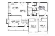 Traditional Style House Plan - 3 Beds 2 Baths 1827 Sq/Ft Plan #67-656 