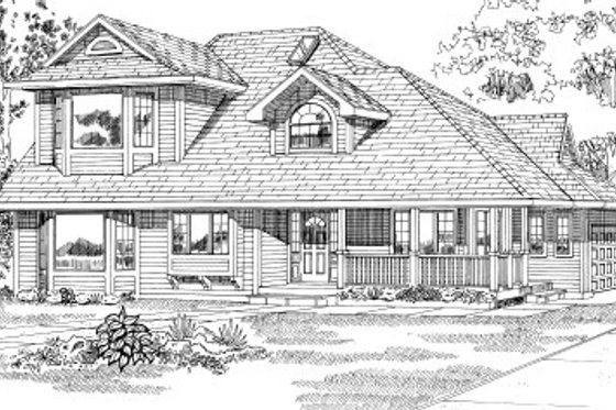 Exterior - Front Elevation for Traditional House Plan #47-576 - 3 bed, 2.5 bath