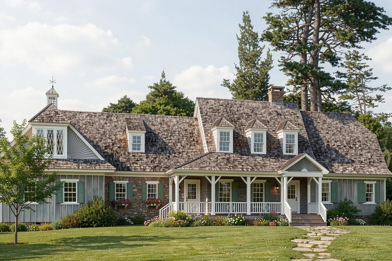 House Blueprint - Photo 2 for Country House Plan #137-131 - 3 bed, 2 bath