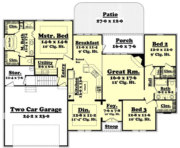 Dream House Plan - European Floor Plan - Main Floor Plan #430-43