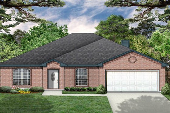 Exterior - Front Elevation for European House Plan #84-316 - 3 bed, 2 bath