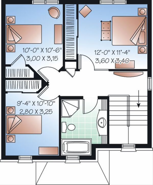 Dream House Plan - Traditional Floor Plan - Upper Floor Plan #23-739