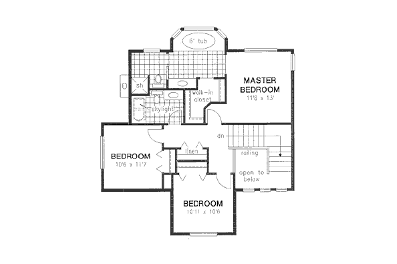 House Plan Design - Floor Plan - Upper Floor for Traditional House Plan #18-8945 - 3 bed, 2.5 bath