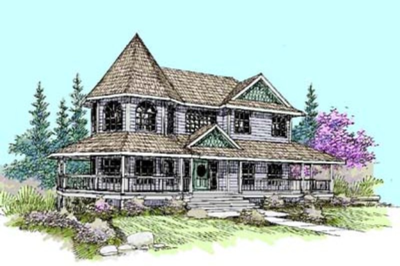 Home Plan - Victorian Exterior - Front Elevation Plan #60-459