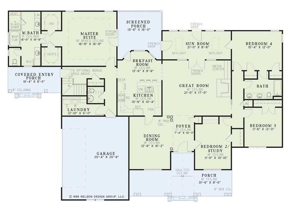 House Design - Country Floor Plan - Main Floor Plan #17-2716