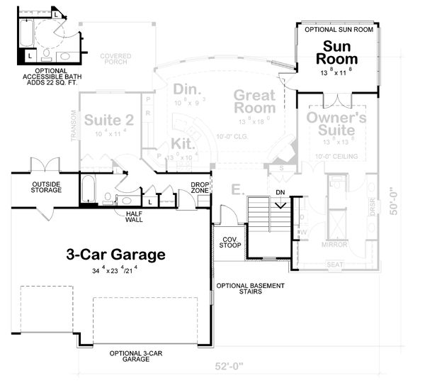 House Design - Craftsman Floor Plan - Other Floor Plan #20-2066