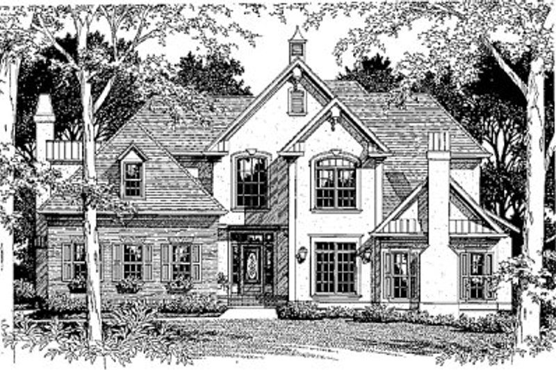 Home Plan - European Exterior - Front Elevation Plan #41-166