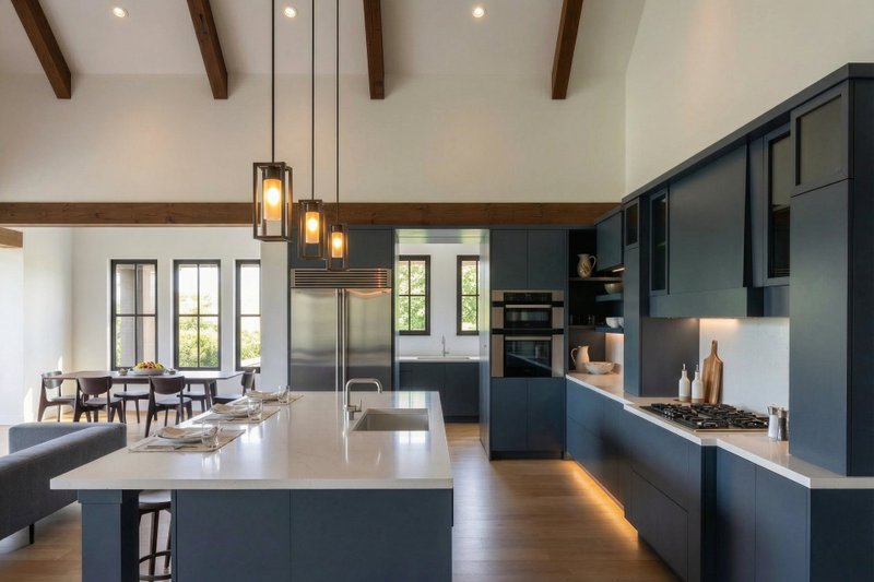 House Blueprint - Interior - Kitchen for Farmhouse House Plan #80-228 - 4 bed, 2.5 bath
