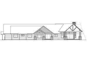Exterior - Rear Elevation 1 for Craftsman House Plan #124-1014 - 3 bed, 2.5 bath