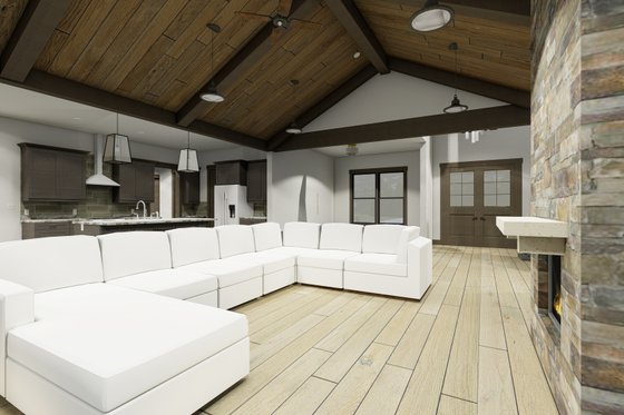 Interior - Family Room for Ranch House Plan #1069-34 - 3 bed, 2.5 bath