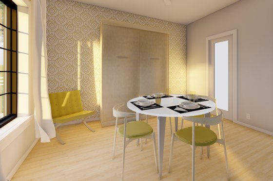 Interior - Bedroom for Ranch House Plan #126-245 - 2 bed, 2 bath