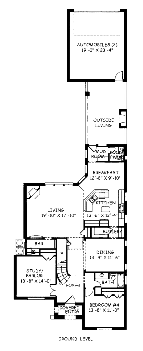 European Floor Plan - Main Floor Plan #141-348