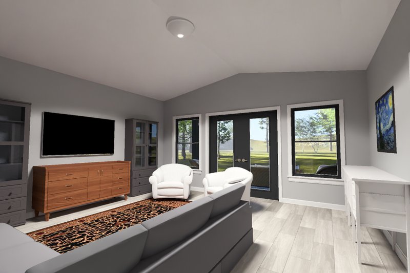 Architectural House Design - Interior - Family Room for Modern House Plan #513-2433 - 3 bed, 2 bath