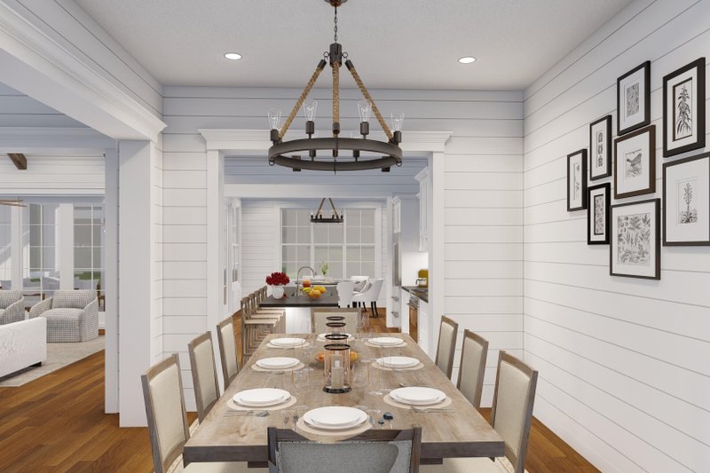 House Blueprint - Interior - Dining Room for Farmhouse House Plan #923-350 - 4 bed, 3.5 bath
