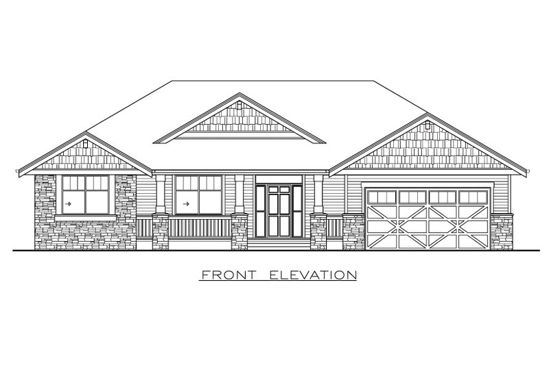 Dream House Plan - Exterior - Front Elevation 3 for Craftsman House Plan #1100-108 - 3 bed, 2 bath