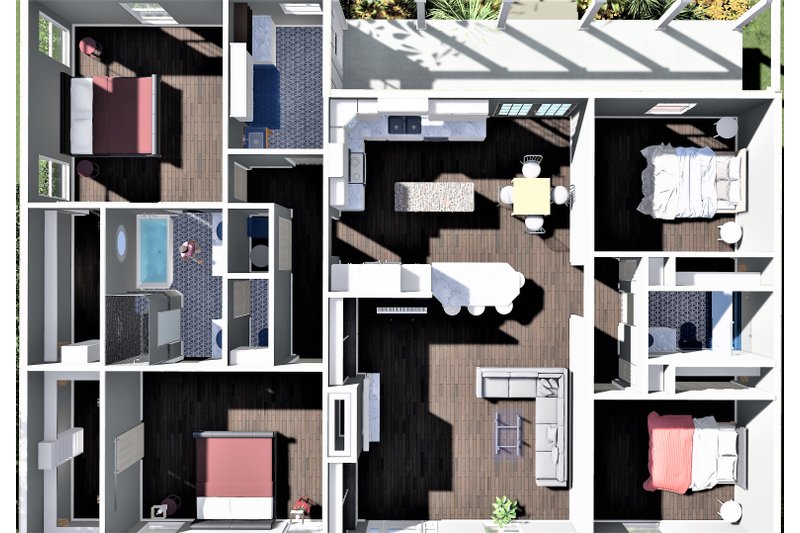 House Design - Floor Plan - Other Floor for Farmhouse House Plan #44-249 - 4 bed, 2 bath