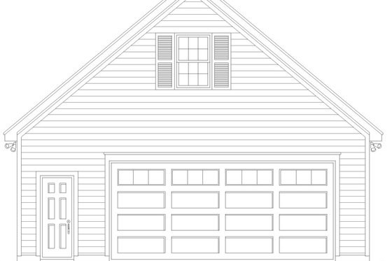 Exterior - Front Elevation 3 for Traditional House Plan #932-544, 0 bath