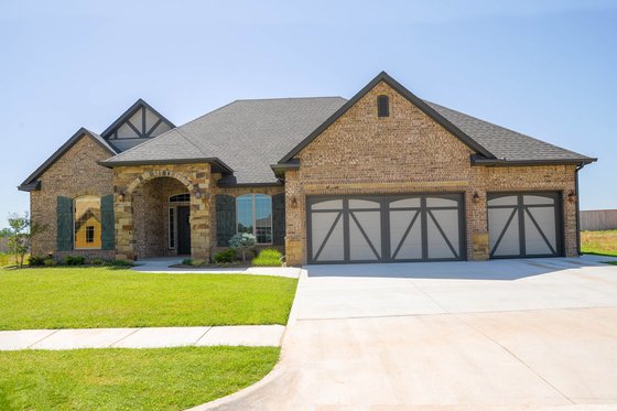 Exterior - Front Elevation for Ranch House Plan #65-529 - 3 bed, 2.5 bath