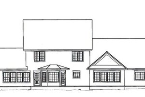 Exterior - Rear Elevation for Farmhouse House Plan #11-209 - 4 bed, 4 bath