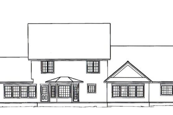 Exterior - Rear Elevation for Farmhouse House Plan #11-209 - 4 bed, 4 bath