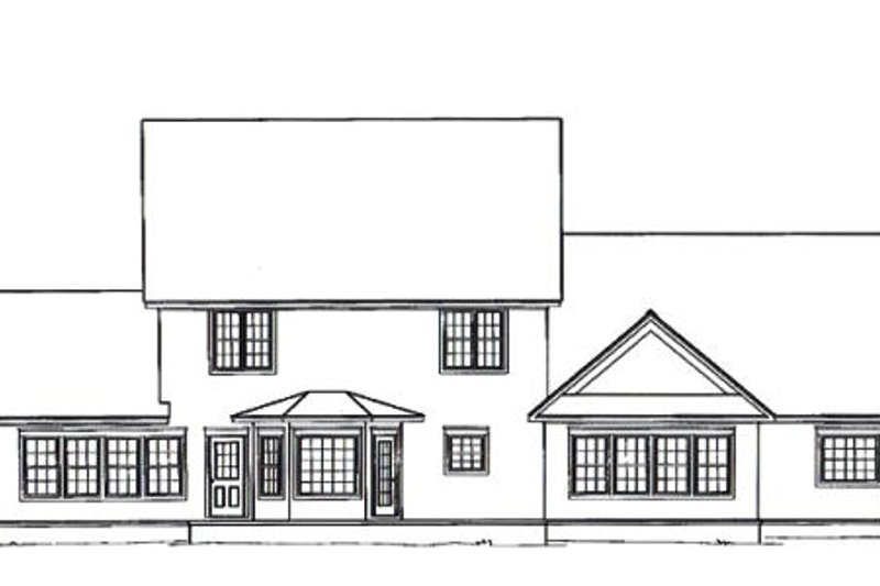 Dream House Plan - Exterior - Rear Elevation for Farmhouse House Plan #11-209 - 4 bed, 4 bath