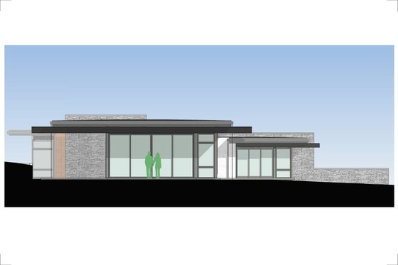 Exterior - Rear Elevation 4 for Modern House Plan #498-7 - 2 bed, 2 bath